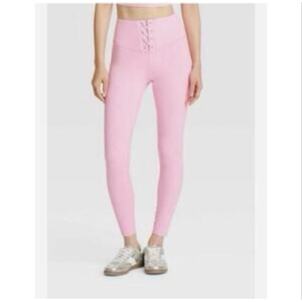 Joylab Pink Ribbed Workout Set - Picture 3 of 5